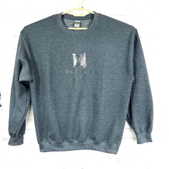 🥰NWOT |•GILDAN•| 'Border Collie Mom' Gray Soft Heavy Blend Sweatshirt Large - Picture 4 of 13